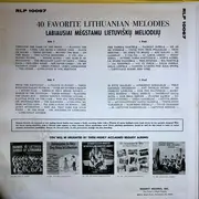 LP - Lietuvių Tautinis Orkestras - 40 Favorite Lithuanian Melodies  = 40 Labiausiai Mėgstamų Lietuviškų Melodijų