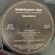 LP - Liederbayern-Duo - Feierabend - Insert Incl.