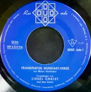 7inch Vinyl Single - Liesel Christ & Walter Weisbecker - Frankfurter Mundart-Verse