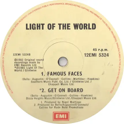 Light Of The World - Famous Faces