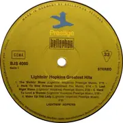 LP - Lightnin' Hopkins - Greatest Hits!