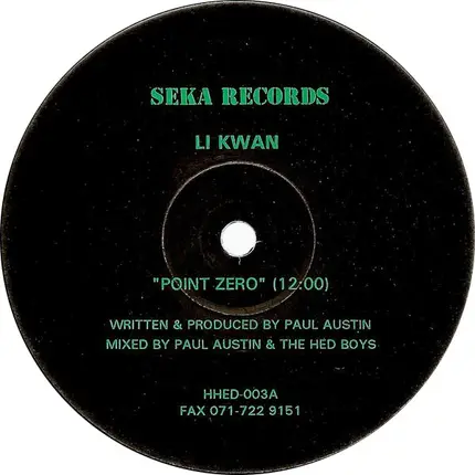 Li Kwan - Point Zero / I Need A Man