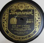 Lil Armstrong And Her Swing Band - Just For A Thrill / It's Murder