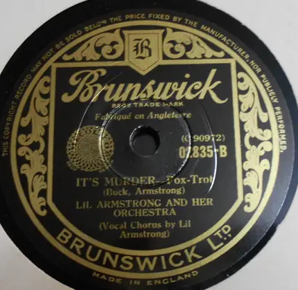 Lil Armstrong And Her Swing Band - Just For A Thrill / It's Murder