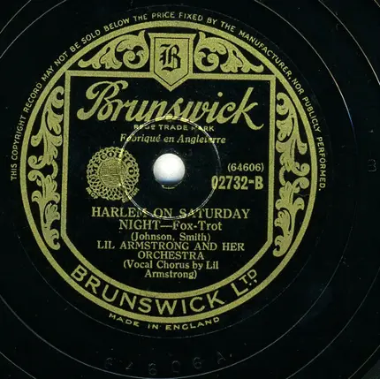 Lil Armstrong And Her Swing Band - Safely Locked Up In My Heart / Harlem On Saturday Night
