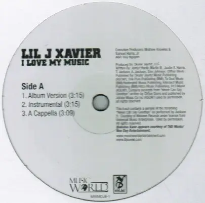 Lil J Xavier - I Love My Music