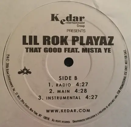 Lil Rok Playaz - Thug 2Nite / That Good