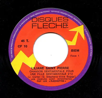 Liliane Saint-Pierre - N° 5 - Chanson Sentimentale Pour Une Fille Sentimentale / Les Sept Derniers Jours