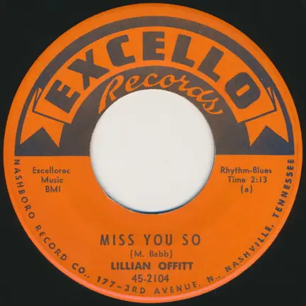 Lillian Offitt - Miss You So / If You Only Knew