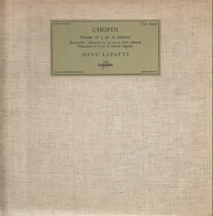 Lipatti / Chopin - Sonate No.3 en si mineur