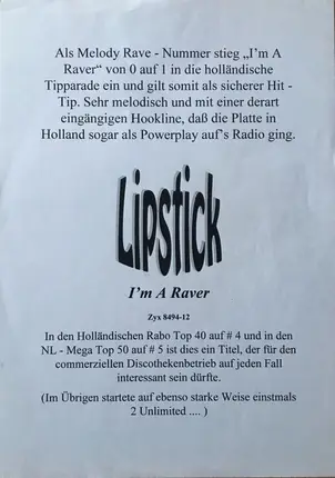 Lipstick - I'm A Raver