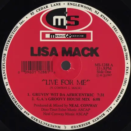 Lisa Mack - Live For Me / Don't Let It Go To Your Head