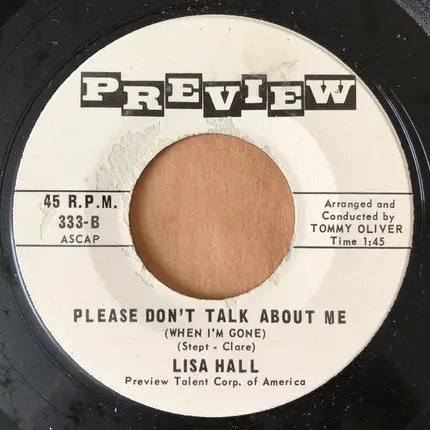 Lisa Hall - I Don't Want To Cry