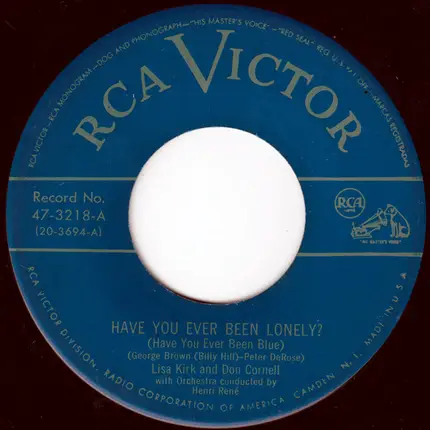 Lisa Kirk And Don Cornell - Have You Ever Been Lonely? (Have You Ever Been Blue)