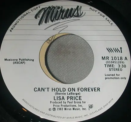 Lisa Price - Can't Hold On Forever