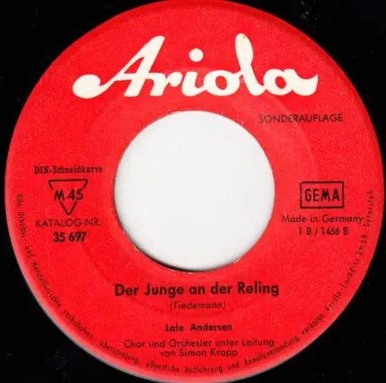 Liselotte Malkowsky / Lale Andersen - Kleine Möwe, Flieg Nach Helgoland / Der Junge An Der Reling