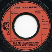 7inch Vinyl Single - Liselotte Malkowsky - Der Alte Seemann Kann Nachts Nicht Schlafen