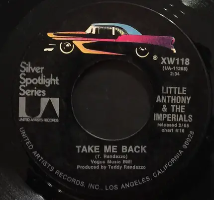 Little Anthony & The Imperials - Hurt So Bad / Take Me Back