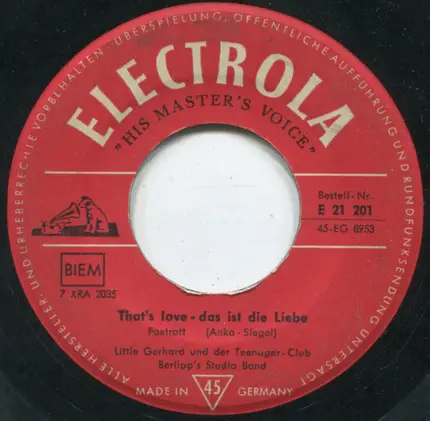 Little Gerhard - Juke-Box-Baby / That's Love - Das Ist Die Liebe