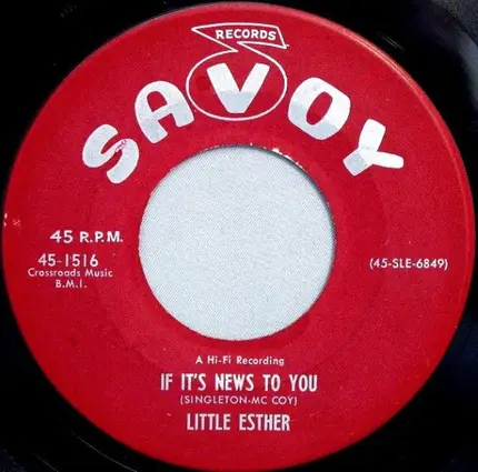 Little Esther - Longing In My Heart / If It's News To You