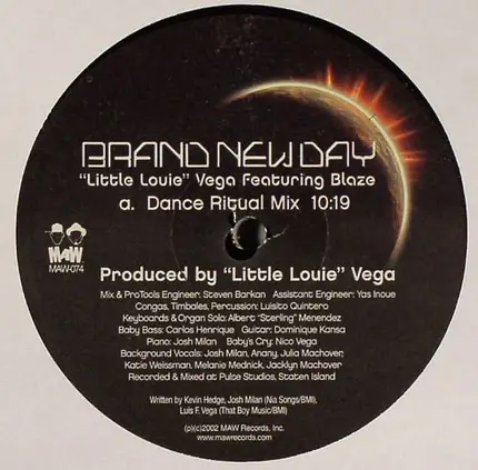 'Little Louie' Vega Featuring Blaze - Brand New Day