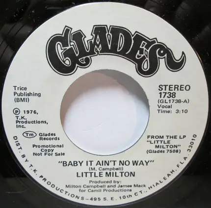 Little Milton - Baby It Ain't No Way