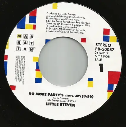 Little Steven - No More Party's