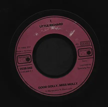 Little Richard - The girl can´t help it/ Good Golly, Miss Molly