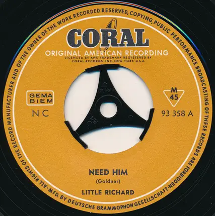 Little Richard - Milky White Way / Need Him