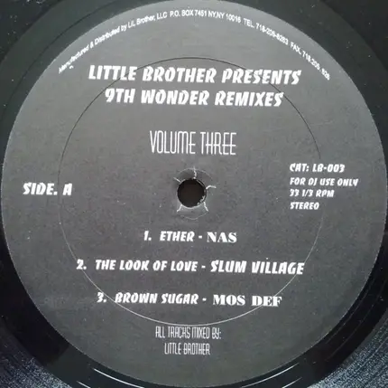 Little Brother Presents 9th Wonder - Remixes Vol. 3