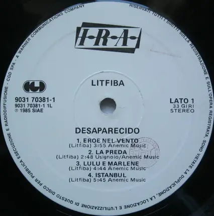 Litfiba - Desaparecido