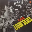 LP - Livin' Blues - Livin' Blues Live - White label, blue print
