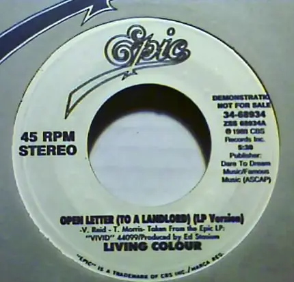 Living Colour - Open Letter (To A Landlord)