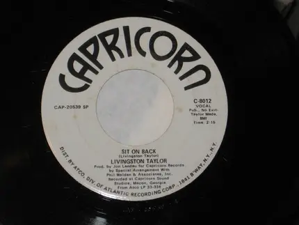 Livingston Taylor - Carolina Day / Sit On Back