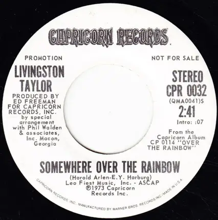 Livingston Taylor - Somewhere Over The Rainbow