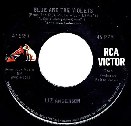 Liz Anderson - Love Is Ending / Blue Are The Violets