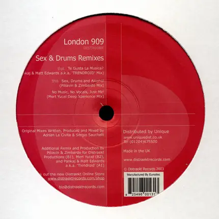 London 909 - Sex, Drums EP (Remixes)