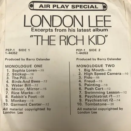 London Lee - The Rich Kid