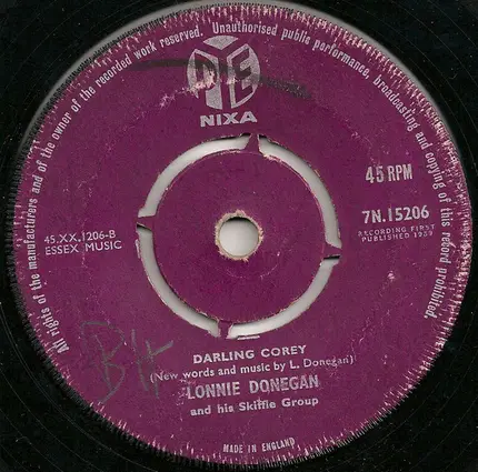 Lonnie Donegan's Skiffle Group - Battle Of New Orleans / Darling Corey