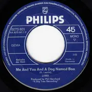 7inch Vinyl Single - Lobo - Me And You And A Dog Named Boo