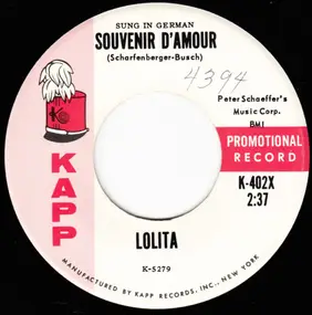 Lolita - Souvenir D'amour / For The First Time (I've Fallen In Love)