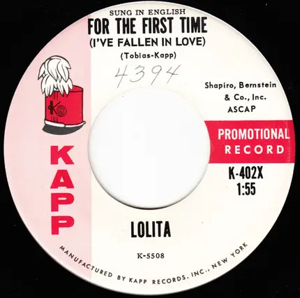 Lolita - Souvenir D'amour / For The First Time (I've Fallen In Love)