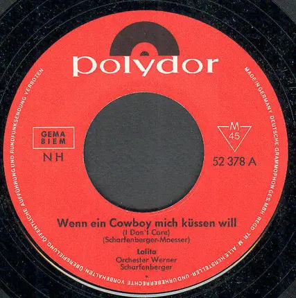 Lolita - Wenn Ein Cowboy Mich Küssen Will