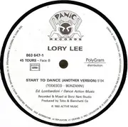 12inch Vinyl Single - Lory Lee - Start To Dance