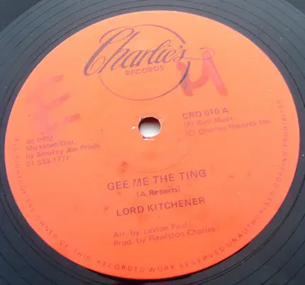 Lord Kitchener - Gee Me The Ting / Instrumental