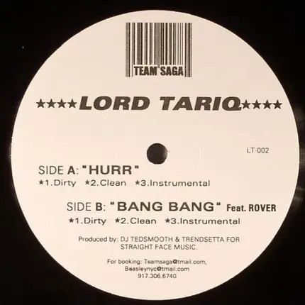 Lord Tariq - Hurr / Bang Bang