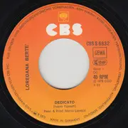 7inch Vinyl Single - Loredana Bertè - Dedicato