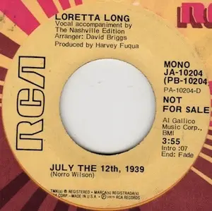 Loretta Long - Rainy-Day Friend / July The 12, 1939
