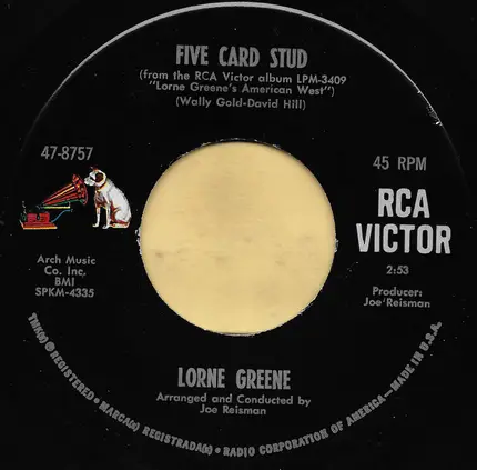 Lorne Greene - Shadow Of The Cactus