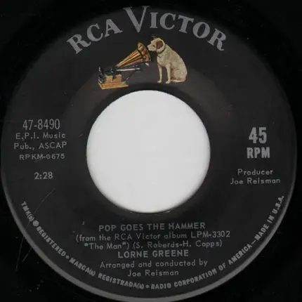 Lorne Greene - The Man / Pop Goes The Hammer
